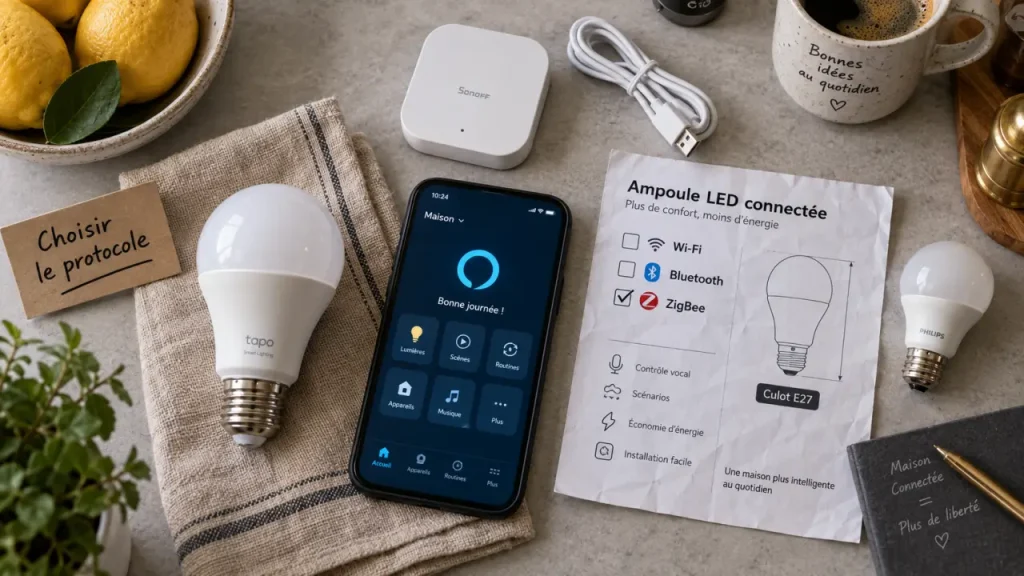 Ampoule connectée Alexa : Wi-Fi, Bluetooth ou ZigBee, le protocole avant la marque