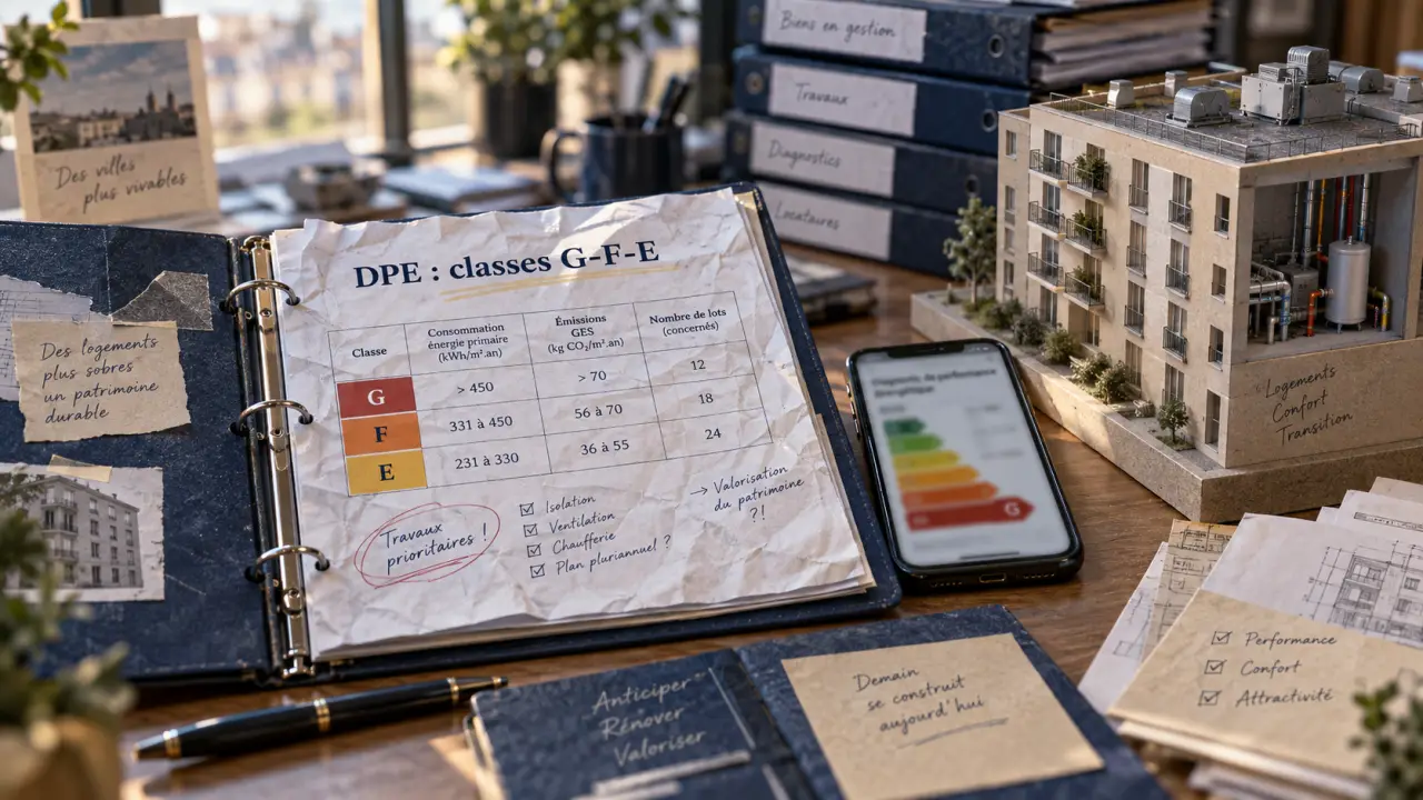 DPE logement social assouplissement : bureau bailleur, classes G-F-E