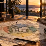 Meilleur orientation maison : flèche N sur plan et zones d’ensoleillement