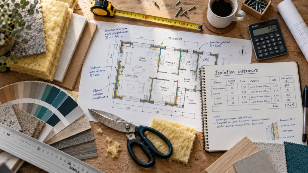 Prix d’isolation intérieure d’une maison de 150 m² : le budget change avec les surfaces, pas seulement les matériaux