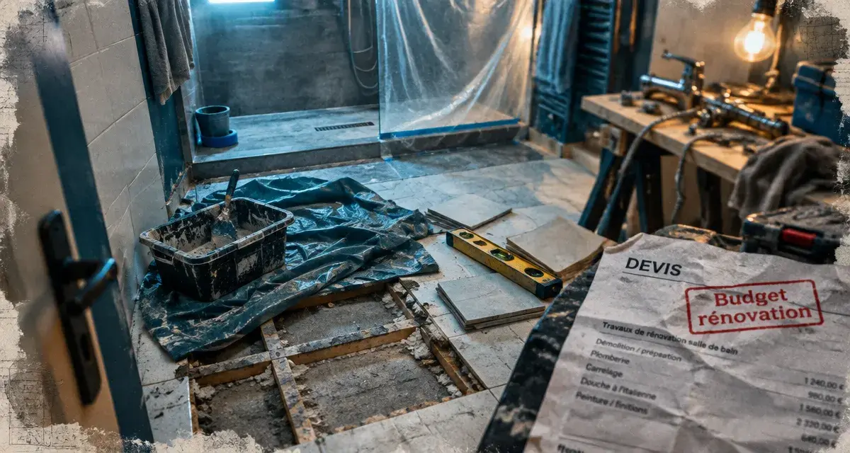 Prix renovation salle de bain : surcoût réseaux déplacés