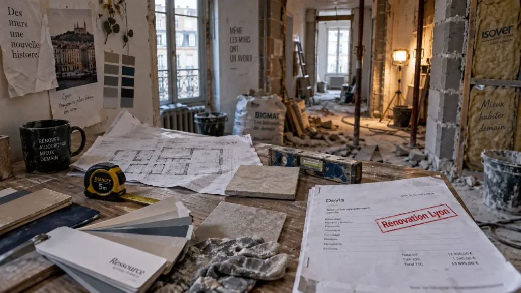 Rénover un appartement à Lyon : maîtriser 600 à 1 200 €/m² sans subir les pièges de la copropriété