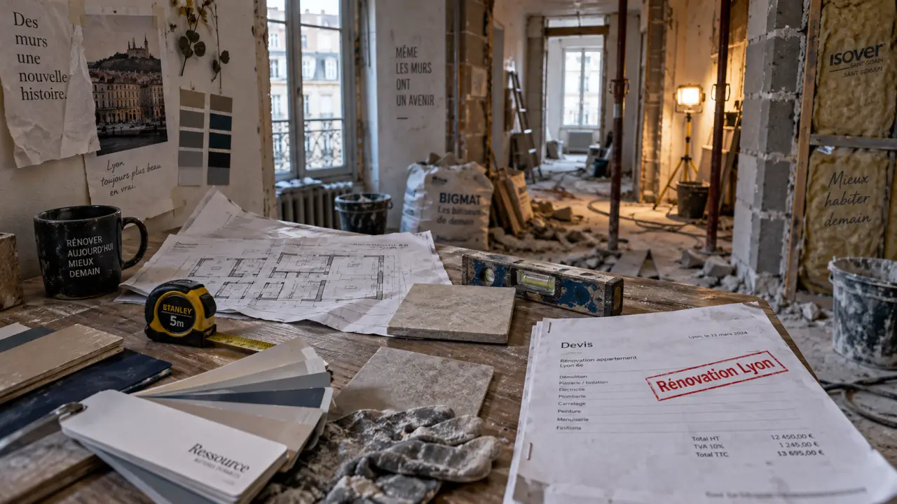 renovation appartement lyon : budget 600 à 1 200 €/m² en copropriété