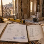 Renovation maison lyon : intérieur ancien en chantier, devis et planning